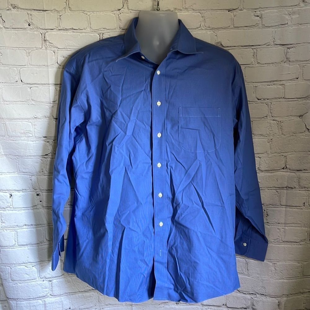 Jos. A. Bank Mens Blue Button Down Shirt Size 16.5" - 34"